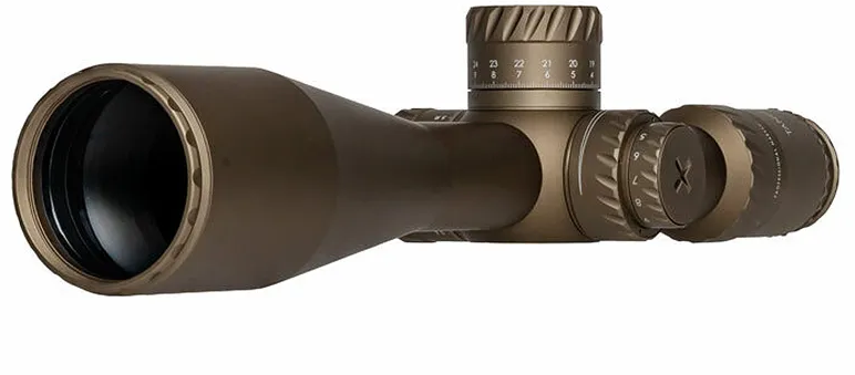 Tangent Theta TT525P Professional Marksman 5-25x56mm Illum 34mm .1 MRAD Adj. Gen 3 XR Fine Coyote Brown Riflescope