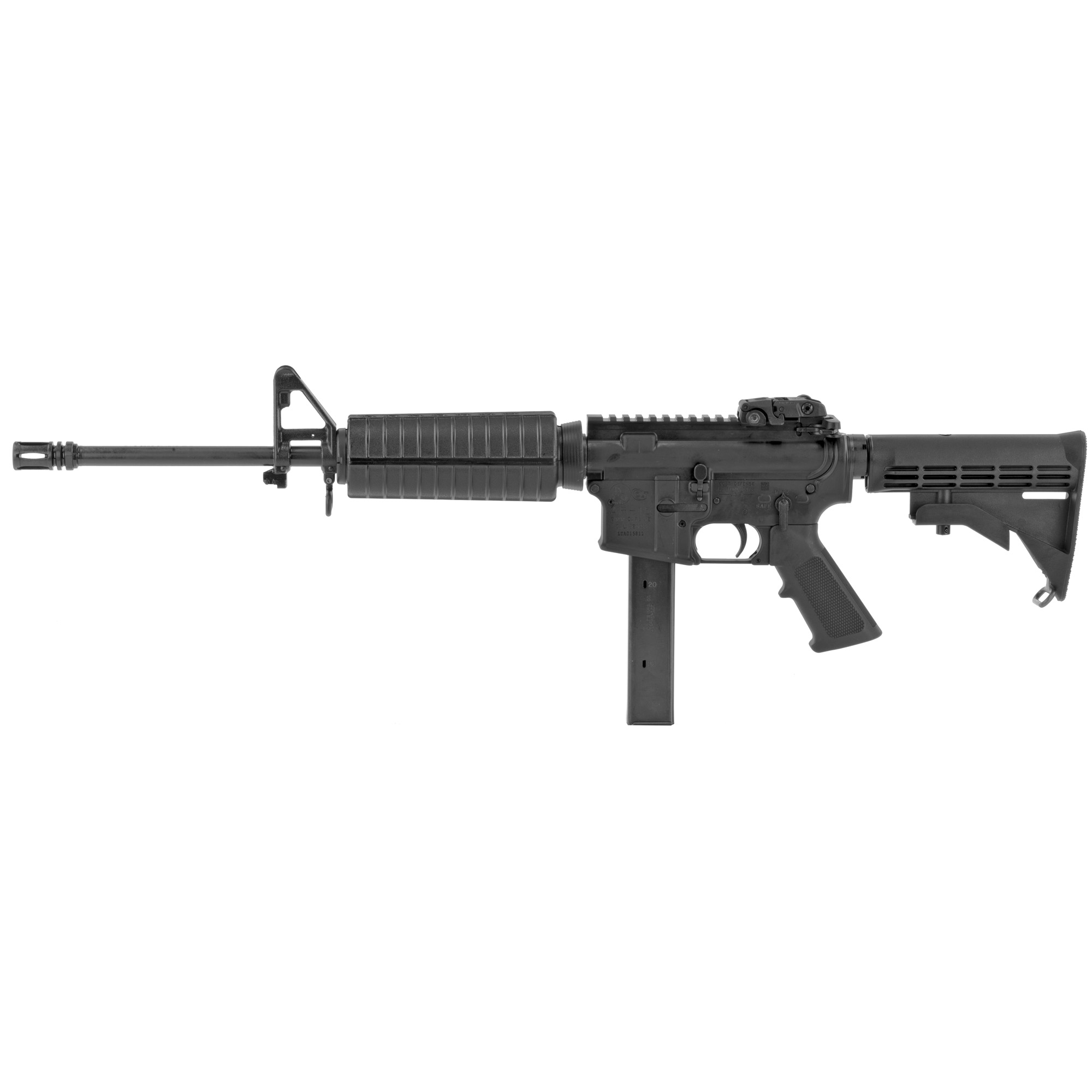 Colt 6951 Semi Auto Rifle 9mm Luger 16" Lightweight Barrel 32 Rds. Polymer Handguards M4 Collapsible Stock Black (AR6951)