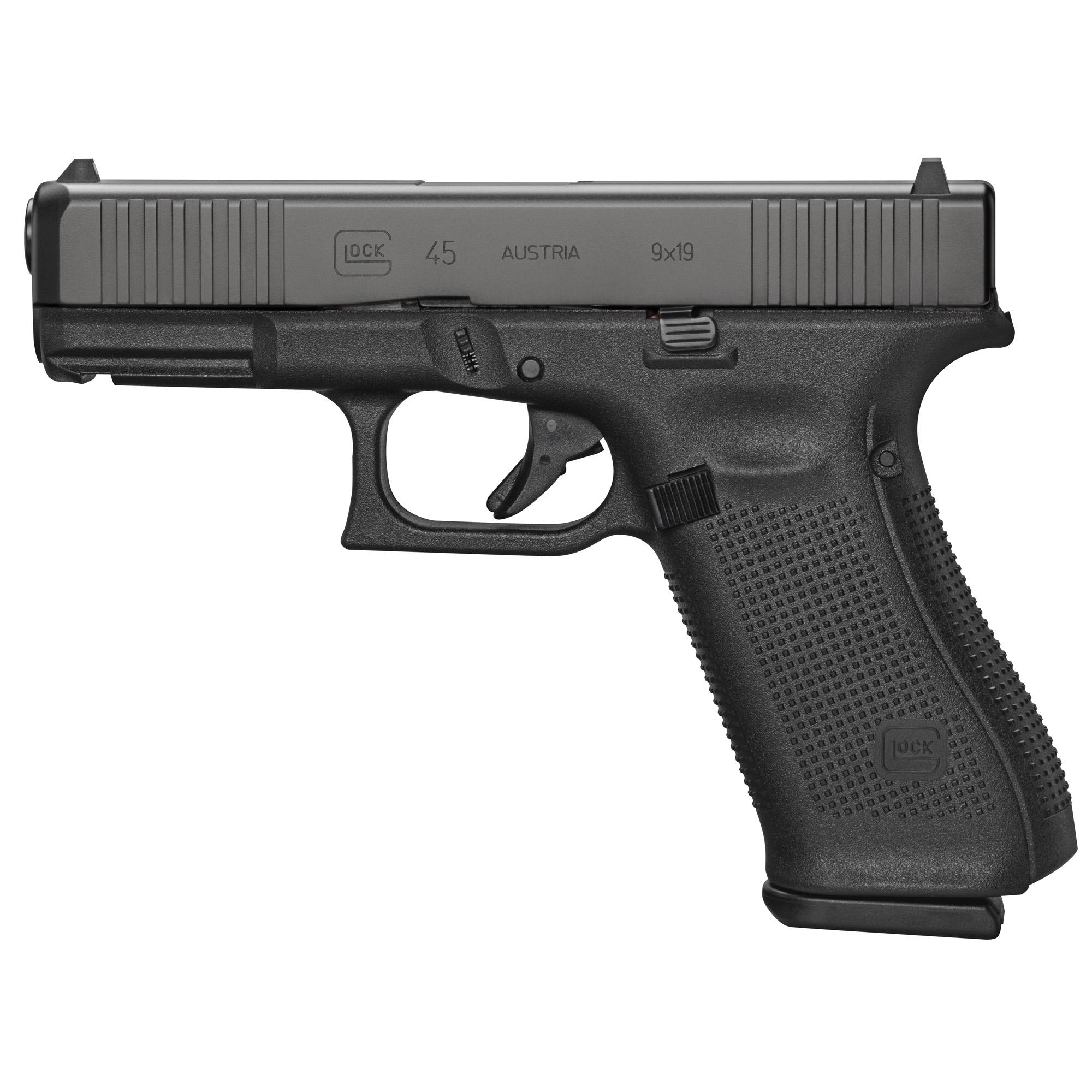 Glock G45 Gen5 Compact Crossover 9mm Pistol 4.02" Barrel, 17+1 Rounds, Polymer Grips, 3-Dot Sights (PA455S203) 76450