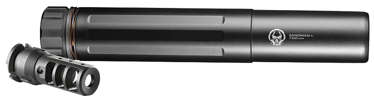 Dead Air Armament Sandman-L 5.56mm/7.62mm Blk w/ Muzzle Device