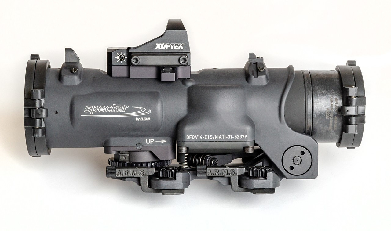 Elcan SpecterDR 1.0x/4x Reticle - 5.56, Adjust A.R.M.S Levers