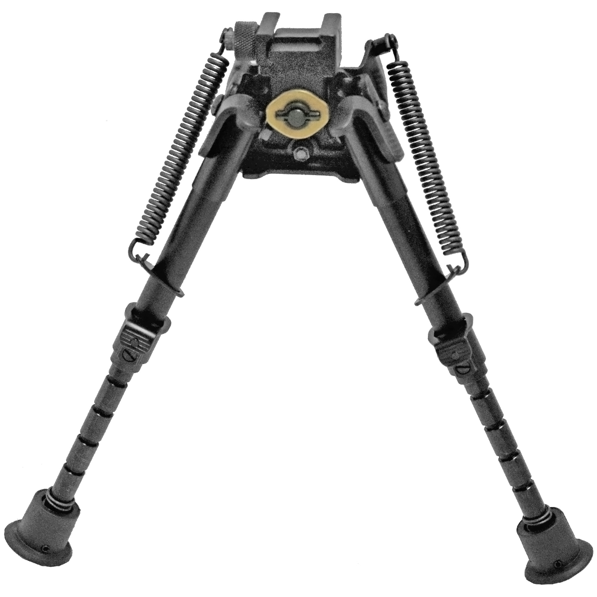 Harris Bipods S-BRMP, Bipod 6" to 9". Extendable Quick Deploy Spring Loaded Notched Legs, Picatinny Rail, Mountable Swivel, Anod